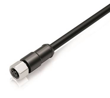 Hybrid M12 connectors mix power and signal contacts