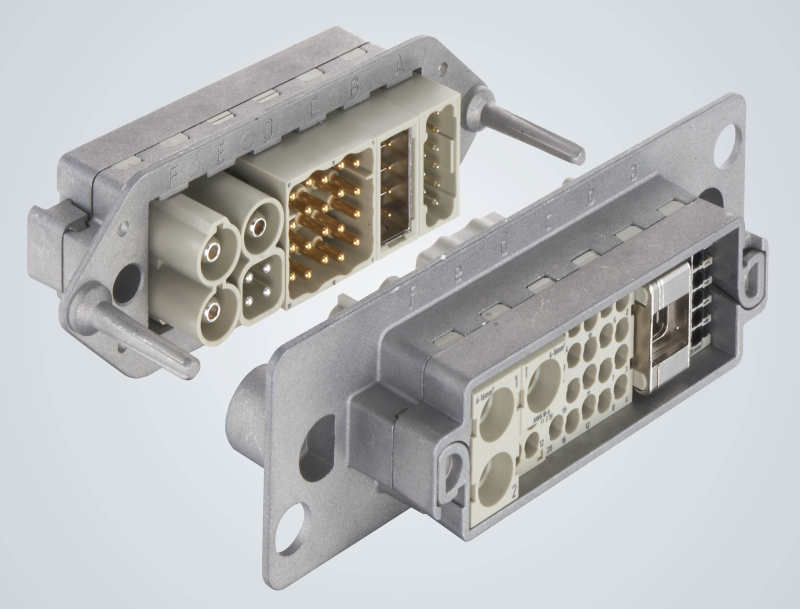 harting han modular docking frame metal