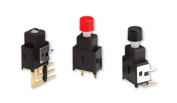 Push button switches target space-constrained applications