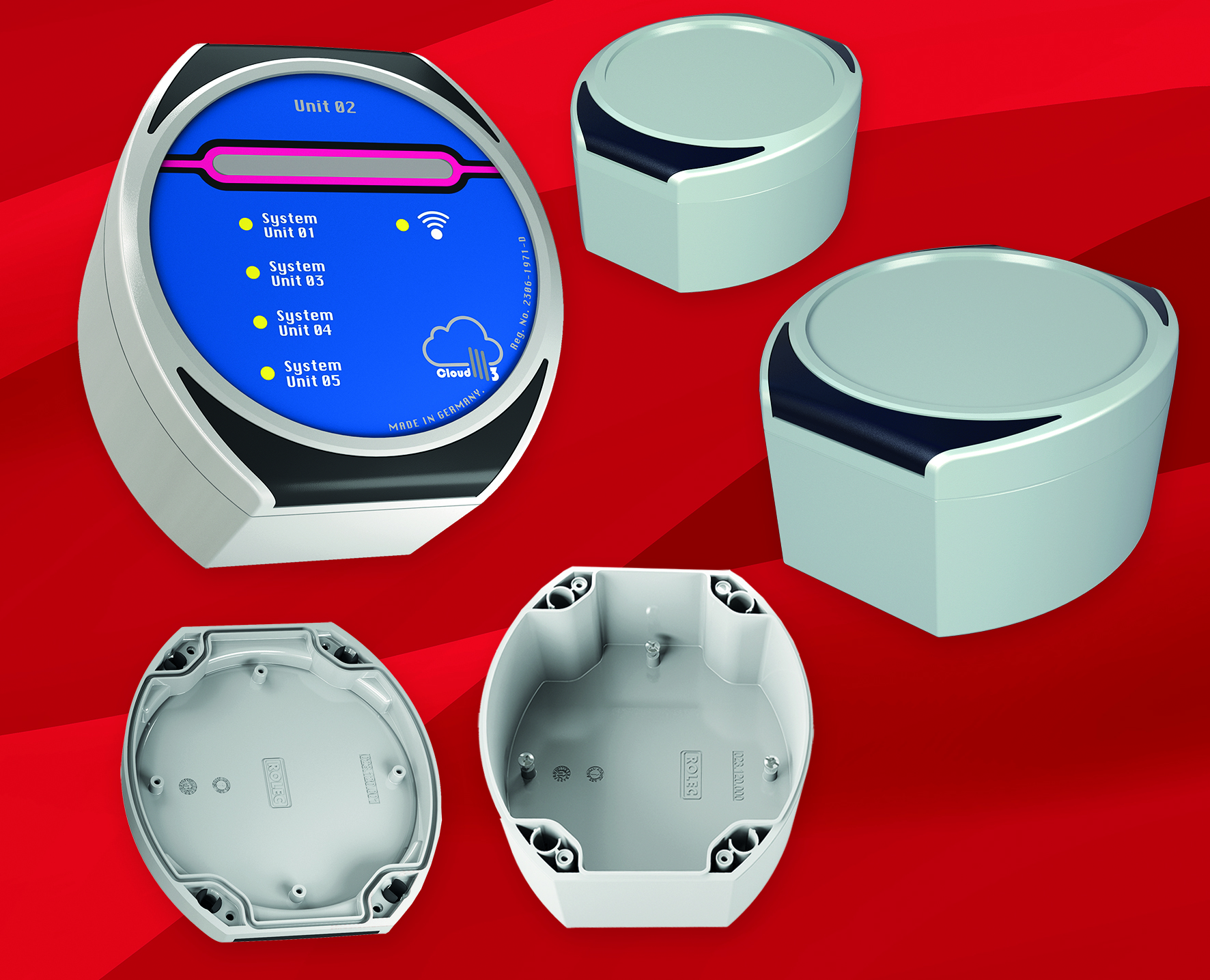 ROLEC’s ‘round’ plastic enclosures for industrial electronics now in four sizes
