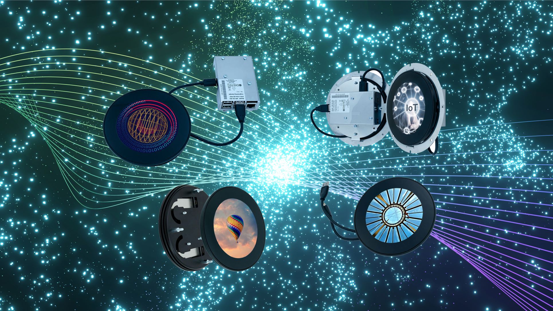 3.4” round display offers protective glass, PCAP touch and 4 configurations to choose from